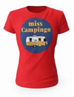 Koszulka Miss Campingu, T-shirt Damski, Prezent