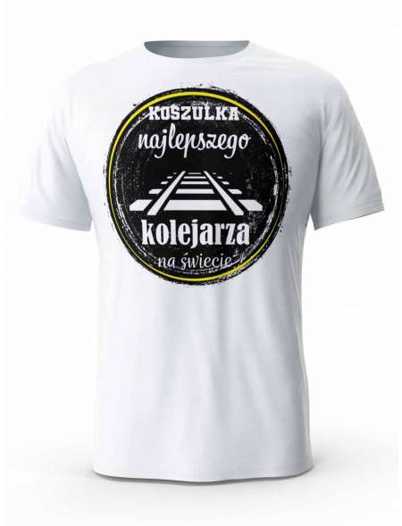 Koszulka Najlepszego Kolejarza, T-shirt Męski, Prezent