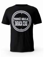 Koszulka Podróż Koleją Skraca Czas, T-shirt Męski, Prezent