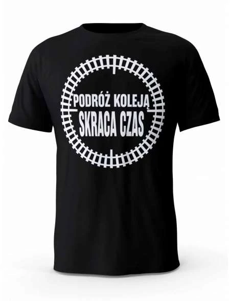 Koszulka Podróż Koleją Skraca Czas, T-shirt Męski, Prezent