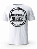 Koszulka Podróż Koleją Skraca Czas, T-shirt Męski, Prezent