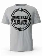 Koszulka Podróż Koleją Skraca Czas, T-shirt Męski, Prezent