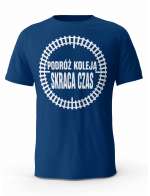 Koszulka Podróż Koleją Skraca Czas, T-shirt Męski, Prezent