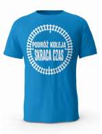 Koszulka Podróż Koleją Skraca Czas, T-shirt Męski, Prezent