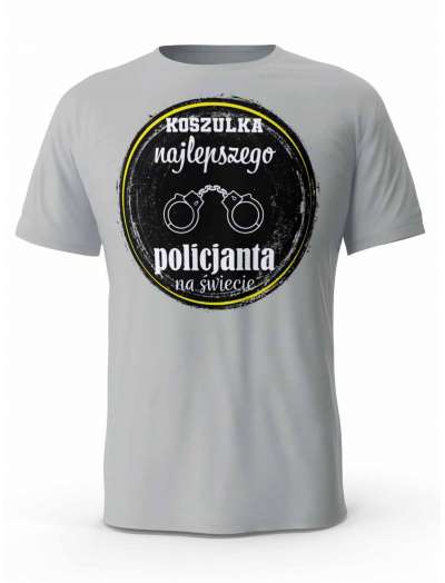 Koszulka Najlepszego Policjanta, T-shirt Męski, Prezent