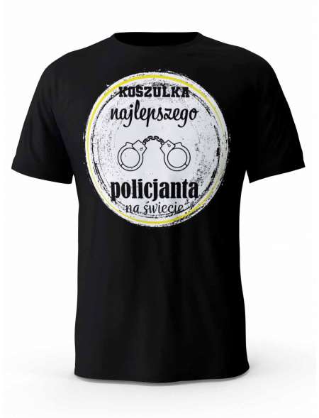 Koszulka Najlepszego Policjanta, T-shirt Męski, Prezent