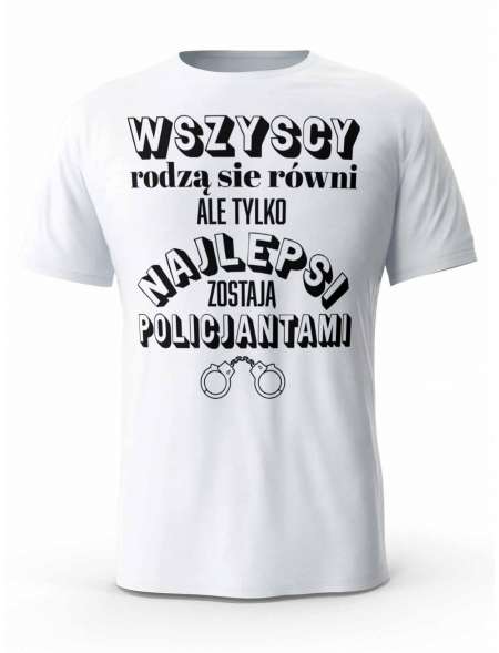 Koszulka Najlepsi Policjantami, T-shirt Męski, Prezent