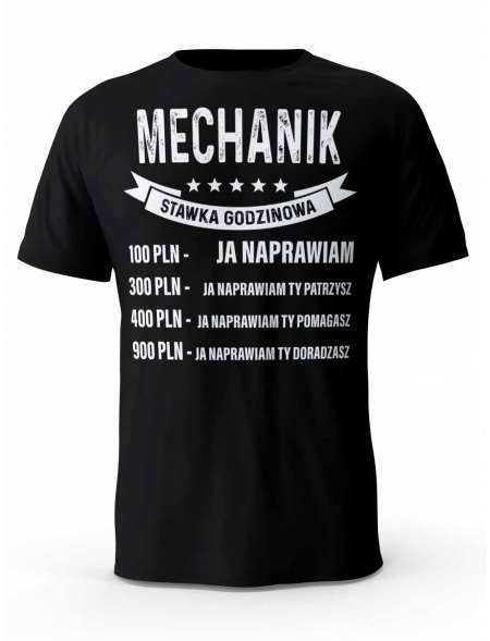 Koszulka Cennik Mechanika, T-shirt Męski, Prezent