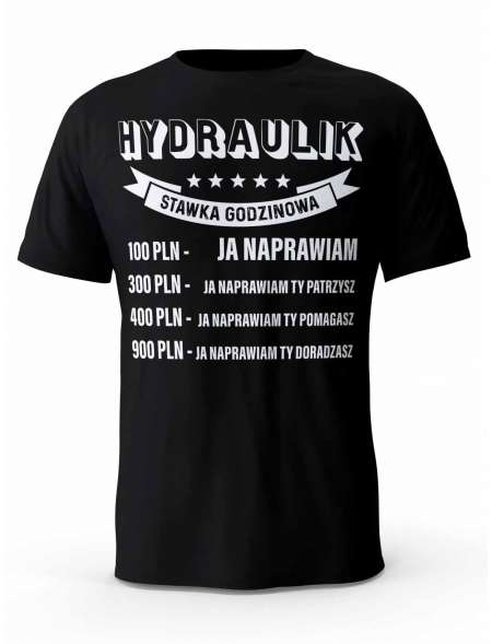 Koszulka Cennik Hydraulika, T-shirt Męski, Prezent