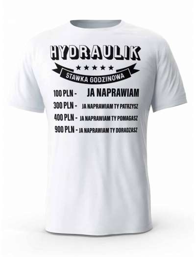 Koszulka Cennik Hydraulika, T-shirt Męski, Prezent