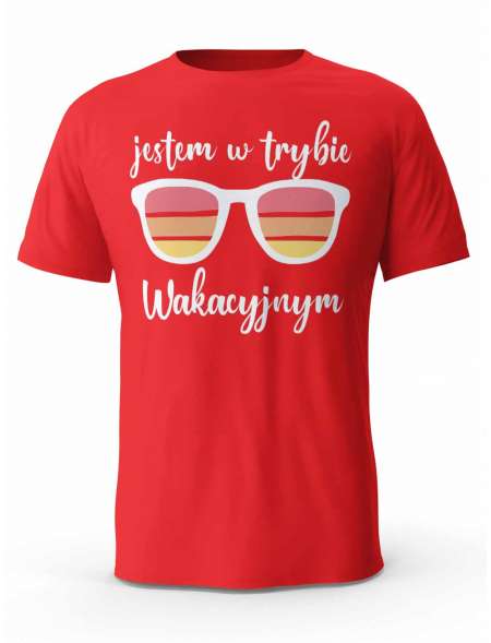 Koszulka Męska Jestem W Trybie Wakacyjnym, T-shirt dla Chłopaka