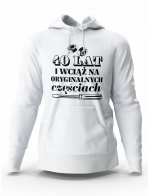 Bluza Męska 40 Lat Na Oryginalnych Częściach, Prezent na Urodziny