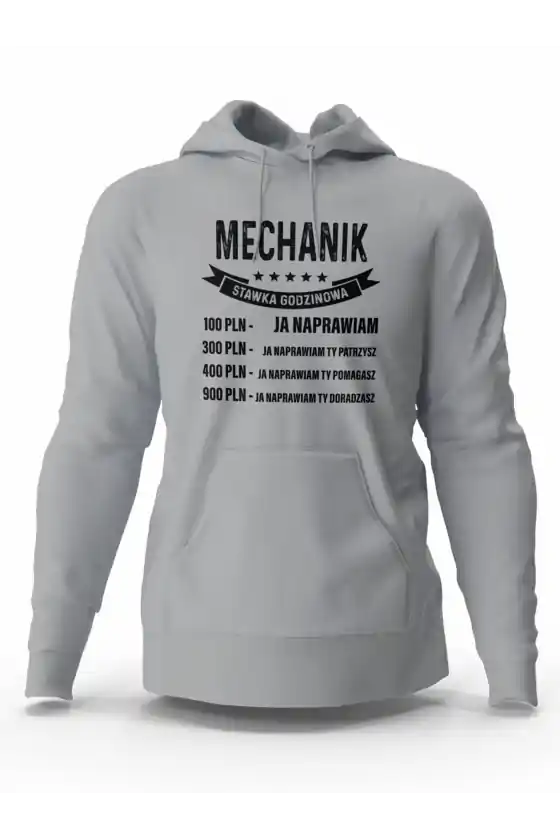 Bluza Męska Mechanik Stawka Godzinowa, Prezent Dla Mężczyzny