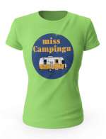 Koszulka Miss Campingu, T-shirt Damski, Prezent