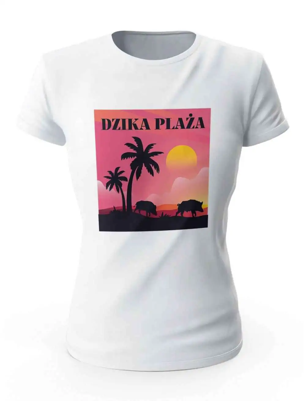 Koszulka Dzika Plaża. Prezent. Damska