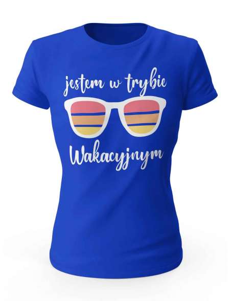 Koszulka Damska Jestem w Trybie Wakacyjnym,  Prezent T-shirt Dla Kobiety