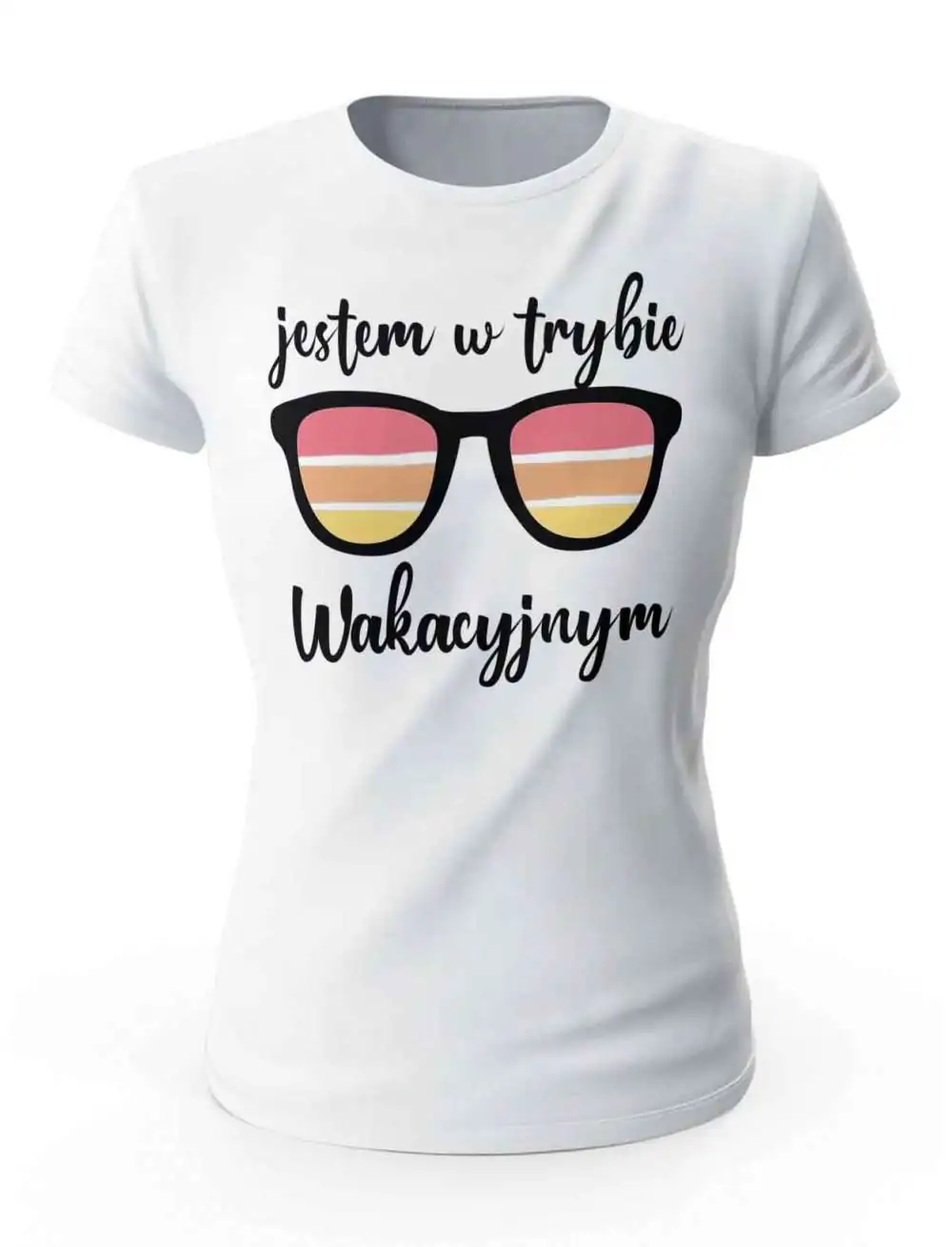 Koszulka Damska Jestem w Trybie Wakacyjnym,  Prezent T-shirt Dla Kobiety