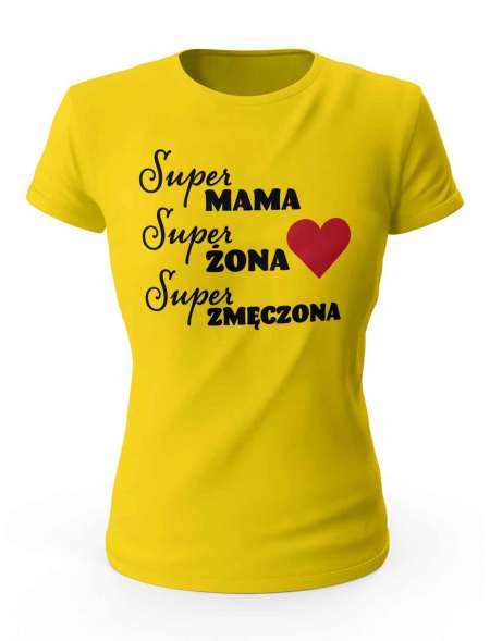 Koszulka Super Mama, Prezent T-shirt dla Mamy