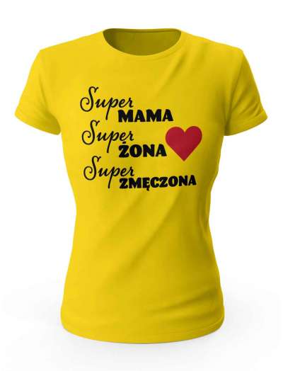 Koszulka Super Mama, Prezent T-shirt dla Mamy