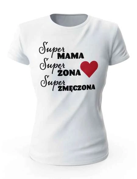 Koszulka Super Mama, Prezent T-shirt dla Mamy