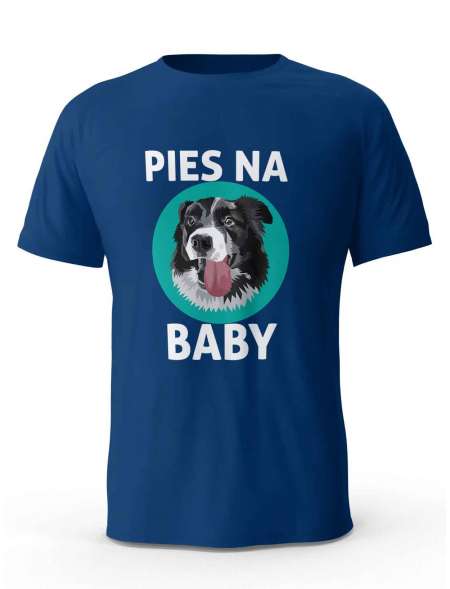 Koszulka Męska Pies Na Baby, Prezent T-Shirt