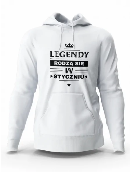 Bluza Męska, Legendy Rodzą Się w Styczniu, Prezent Dla Mężczyzny