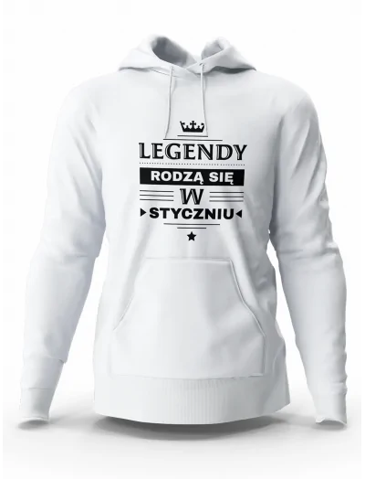 Bluza Męska, Legendy Rodzą Się w Styczniu, Prezent Dla Mężczyzny