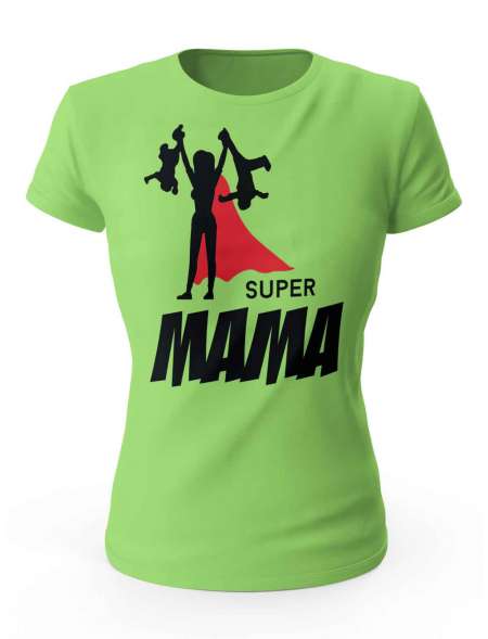 Koszulka Damska Super Mama, Prezent dla Mamy