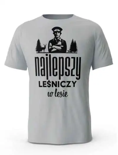 Koszulka Najlepszy Leśniczy, T-shirt Męski, Prezent