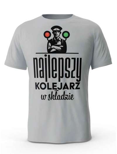 Koszulka Najlepszy Kolejarz na Świecie, T-shirt Męski, Prezent
