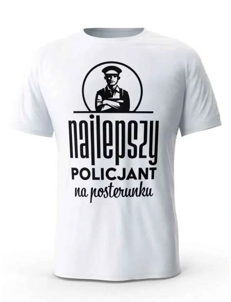 Koszulka Najlepszy Policjant, T-shirt Męski, Prezent