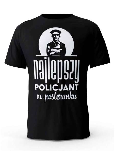 Koszulka Najlepszy Policjant, T-shirt Męski, Prezent