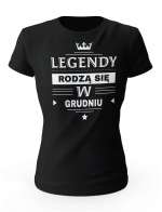 Koszulka Damska, Legendy Rodzą Się w Grudniu, Prezent Dla Kobiety