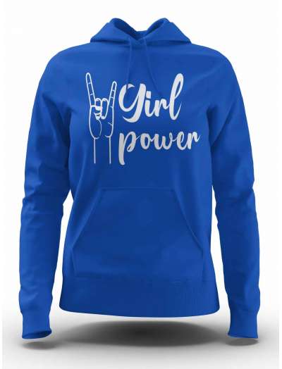 Bluza Damska z Kapturem, Bluza Girl Power, Dla Kobiety