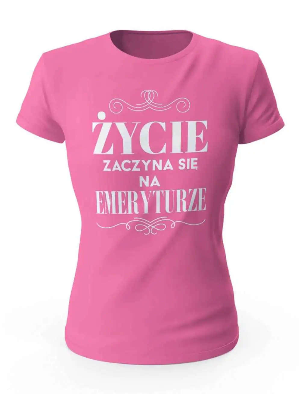 Koszulka Damska, Życie Zaczyna Się Na Emeryturze, Prezent Dla Kobiety