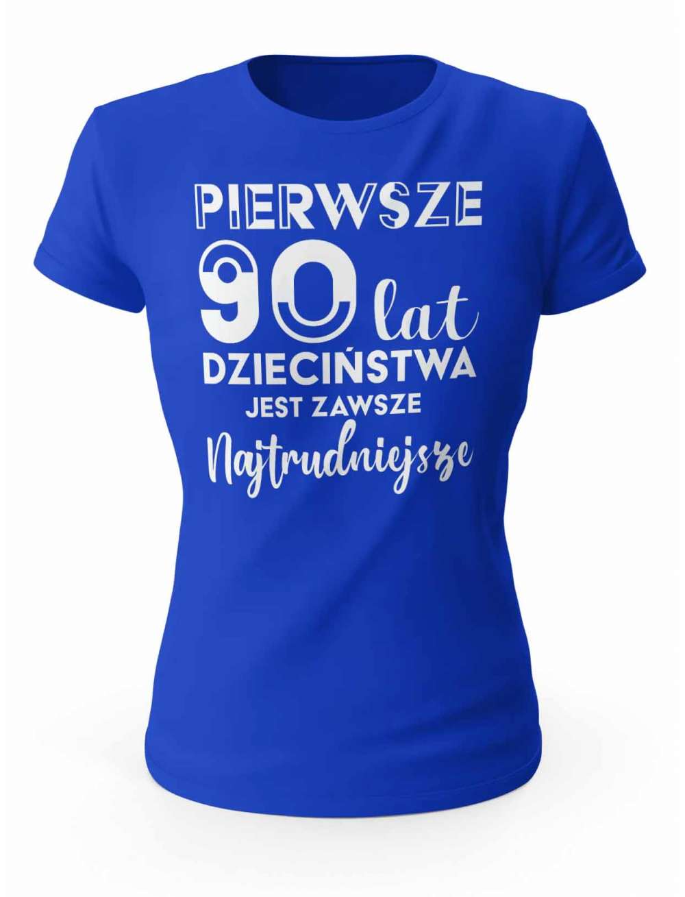 Koszulka Pierwsze 90 lat Dzieciństwa, T-shirt Dla Kobiety