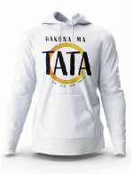 Bluza Męska Z Kapturem, Bluza Hakuna Ma Tata Żółta, Dla Taty