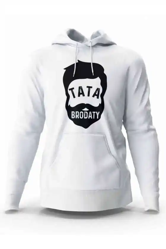 Bluza Męska z Kapturem, Bluza Tata Brodaty , Dla Taty