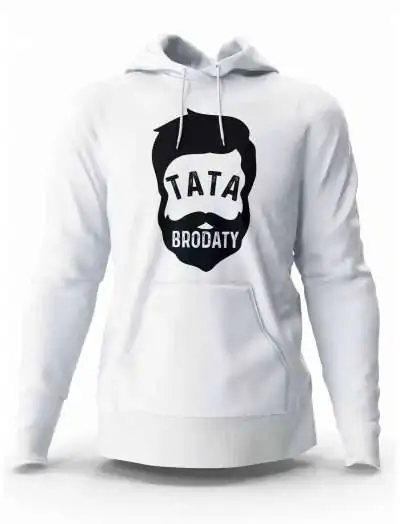 Bluza Męska z Kapturem, Bluza Tata Brodaty , Dla Taty