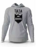 Bluza Męska z Kapturem, Bluza Tata Z Broda, Dla Taty