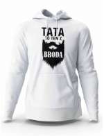 Bluza Męska z Kapturem, Bluza Tata Z Broda, Dla Taty