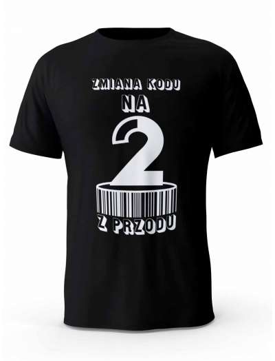 Koszulka Zmiana Kodu na 2 z Przodu, T-shirt Dla Mężczyzny
