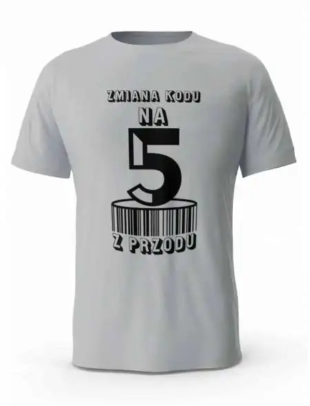 Koszulka Zmiana Kodu na 5 z Przodu, T-shirt Dla Mężczyzny