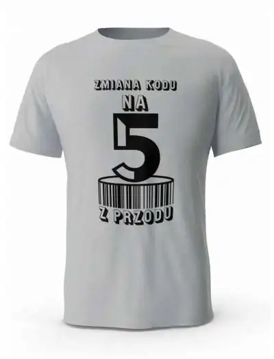 Koszulka Zmiana Kodu na 5 z Przodu, T-shirt Dla Mężczyzny