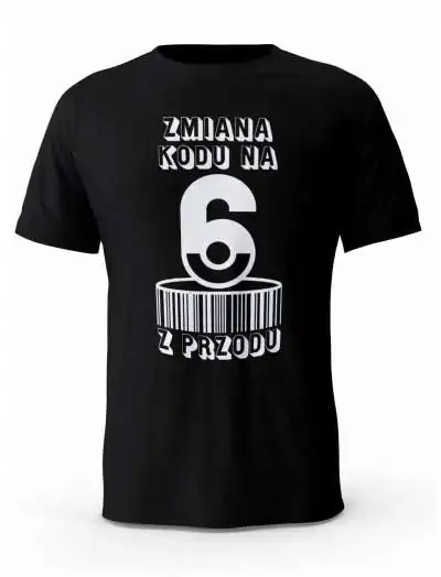 Koszulka Zmiana Kodu na 6 z Przodu, T-shirt Dla Mężczyzny
