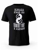Koszulka Zmiana Kodu na 8 z Przodu, T-shirt Dla Mężczyzny
