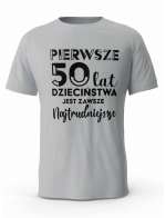 Koszulka Pierwsze 50 lat Dzieciństwa, T-shirt Dla Mężczyzny