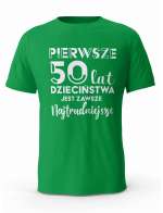 Koszulka Pierwsze 50 lat Dzieciństwa, T-shirt Dla Mężczyzny