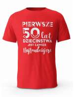 Koszulka Pierwsze 50 lat Dzieciństwa, T-shirt Dla Mężczyzny