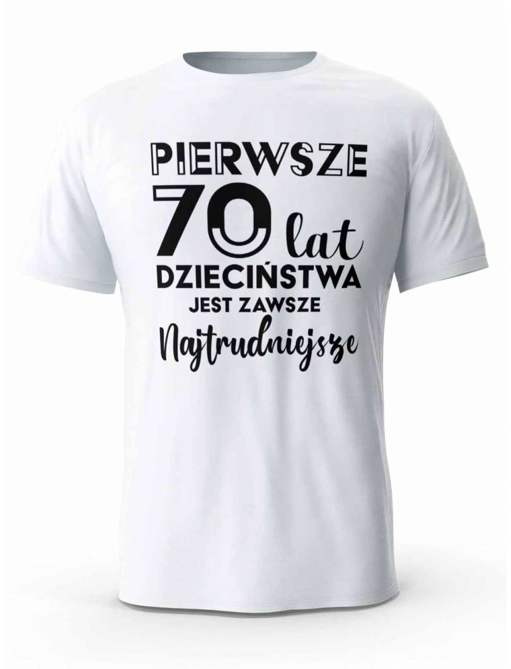 Koszulka Pierwsze 70 lat Dzieciństwa, T-shirt Dla Mężczyzny